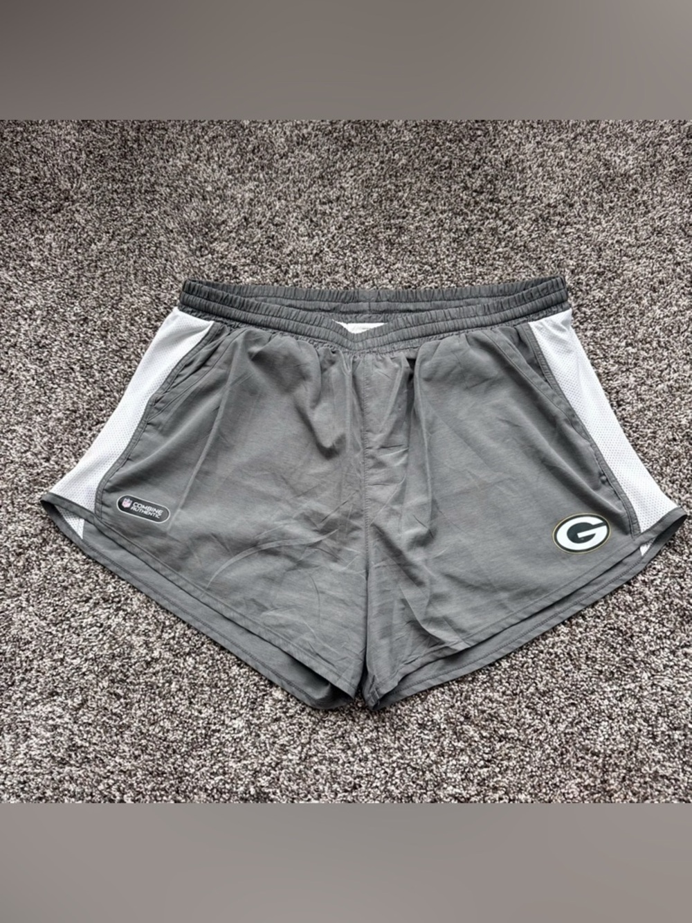 Under Armour Gray Athletic Shorts with White Side Panels